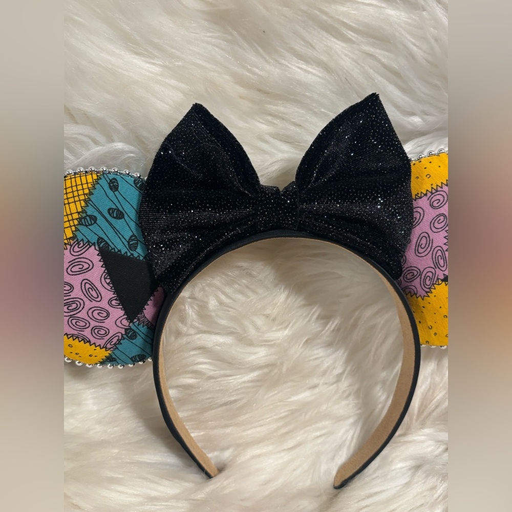Sally Colorful Patchwork Mouse Ears Headband - image 4